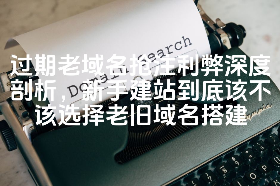 图片[1]-“深度解析：老域名抢注利弊，新手建站选老域名的优劣与建议”-七七源码网