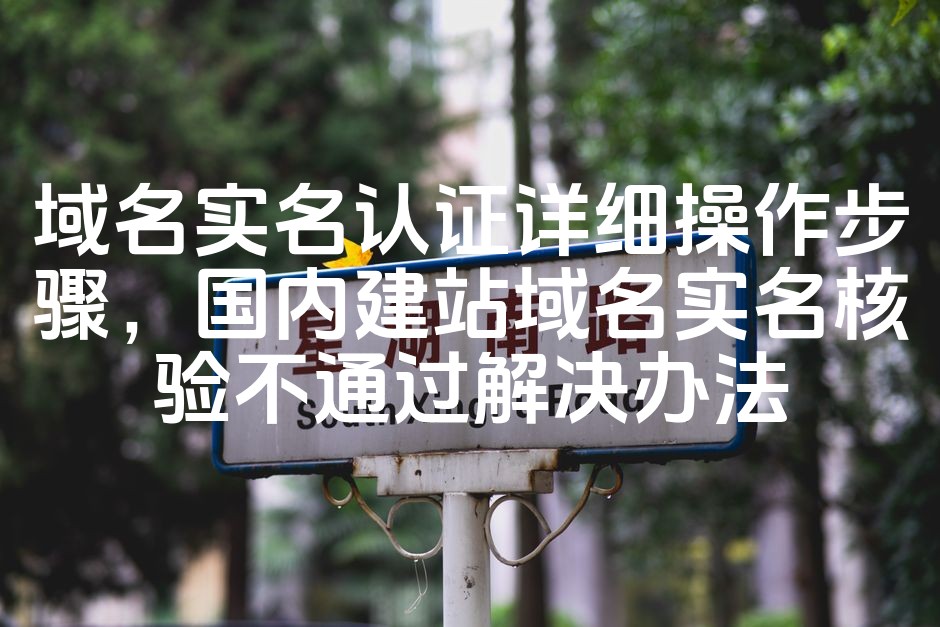 图片[1]-《高效指南：域名实名认证步骤详解及核验失败解决方案》-七七源码网