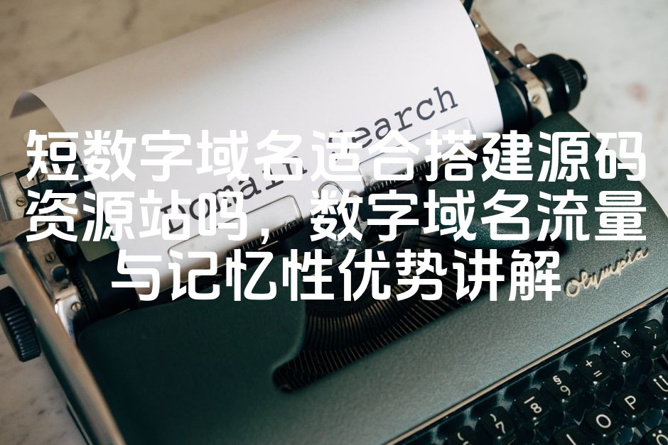 图片[1]-“数字域名优势解析：适合源码资源站搭建，流量与记忆性双重考量”-七七源码网