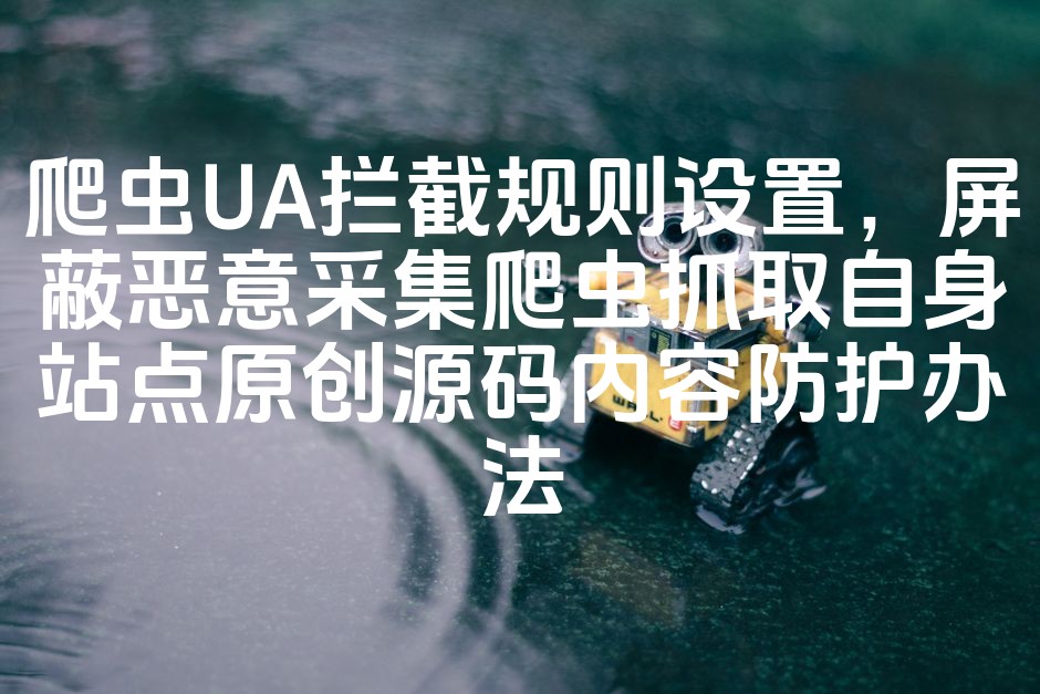 图片[1]-智能拦截与防护：精准设置爬虫UA规则，抵御恶意爬虫抓取原创源码内容策略