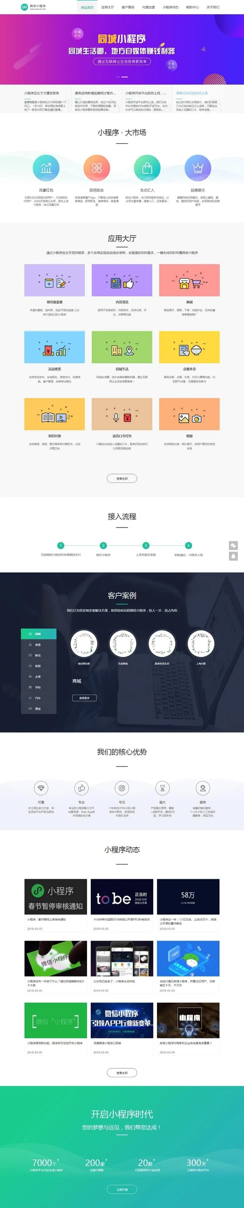 织梦DedeCMS模板 微信小程序开发代理展示销售网站源码 图片