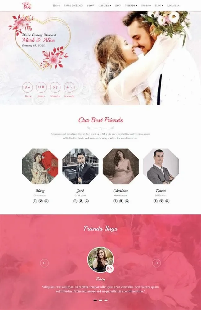 婚纱摄影主题网站模板 - 婚庆婚纱照套餐预约平台，自适应HTML源码，SEO优化版-七七源码网