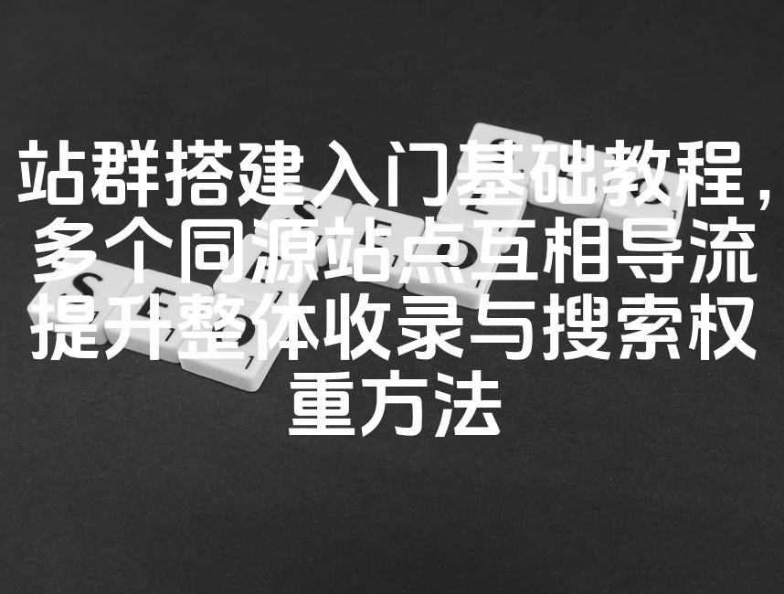 图片[1]-《站群搭建SEO基础指南：多站同源互导流，高效提升收录与搜索权重策略》-七七源码网