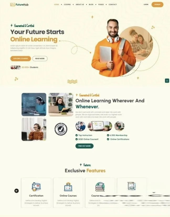 在线教育培训平台网站模板 - 教育服务PHP网站模板,SEO优化版-七七源码网
