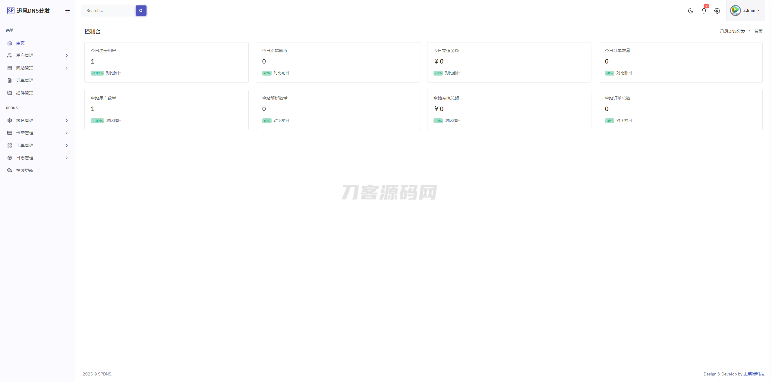 迅风二级域名分发系统最新版源码-开心版SEO优化版-七七源码网