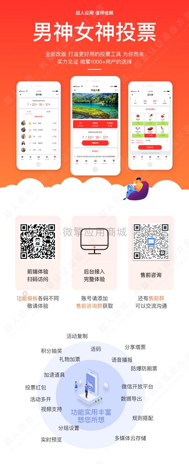 年度男神女神评选 v5.5.21在线投票-七七源码网