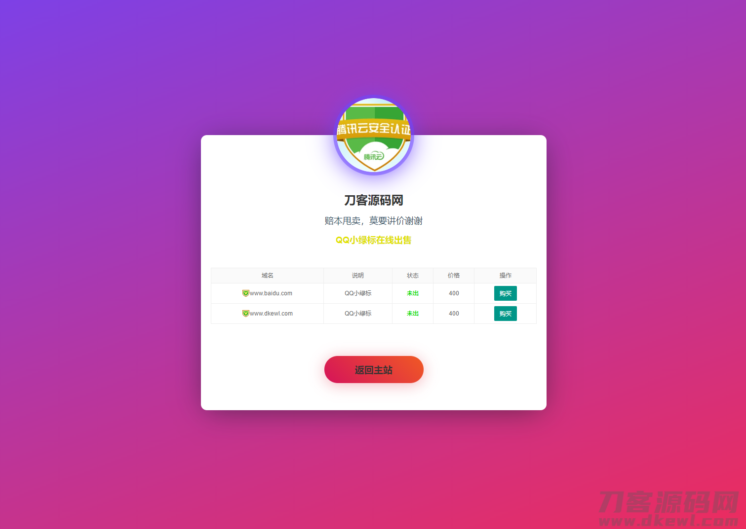 layui域名出售 - 专业的单页HTML模板，SEO优化首选-七七源码网