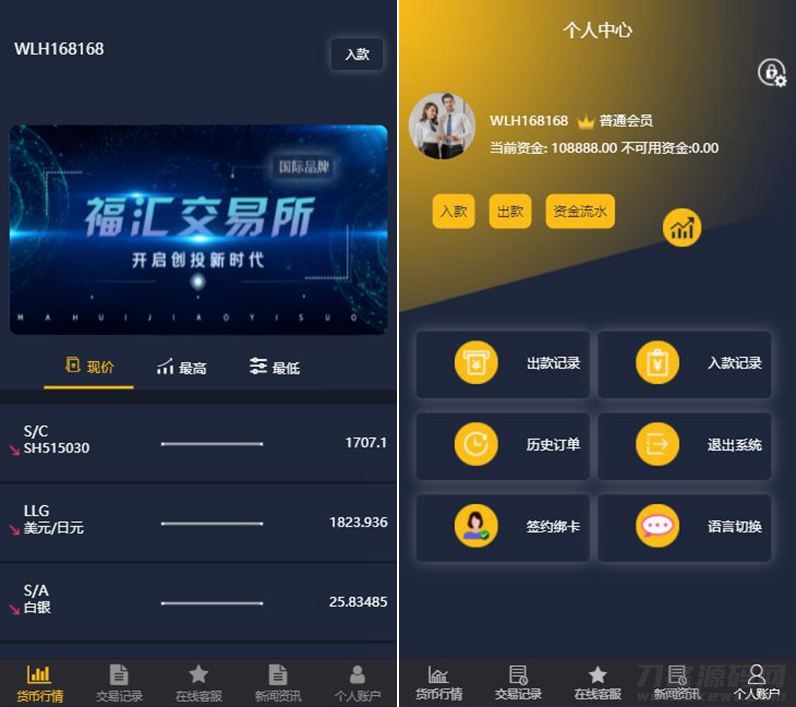 ThinkPHP二开福汇微盘源码+时间盘策略+K线数据采集系统-七七源码网