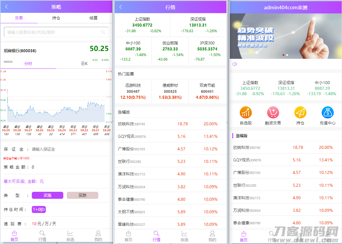 2021年最新版单机版双融/金融系统APP - 静态推广官网版-七七源码网