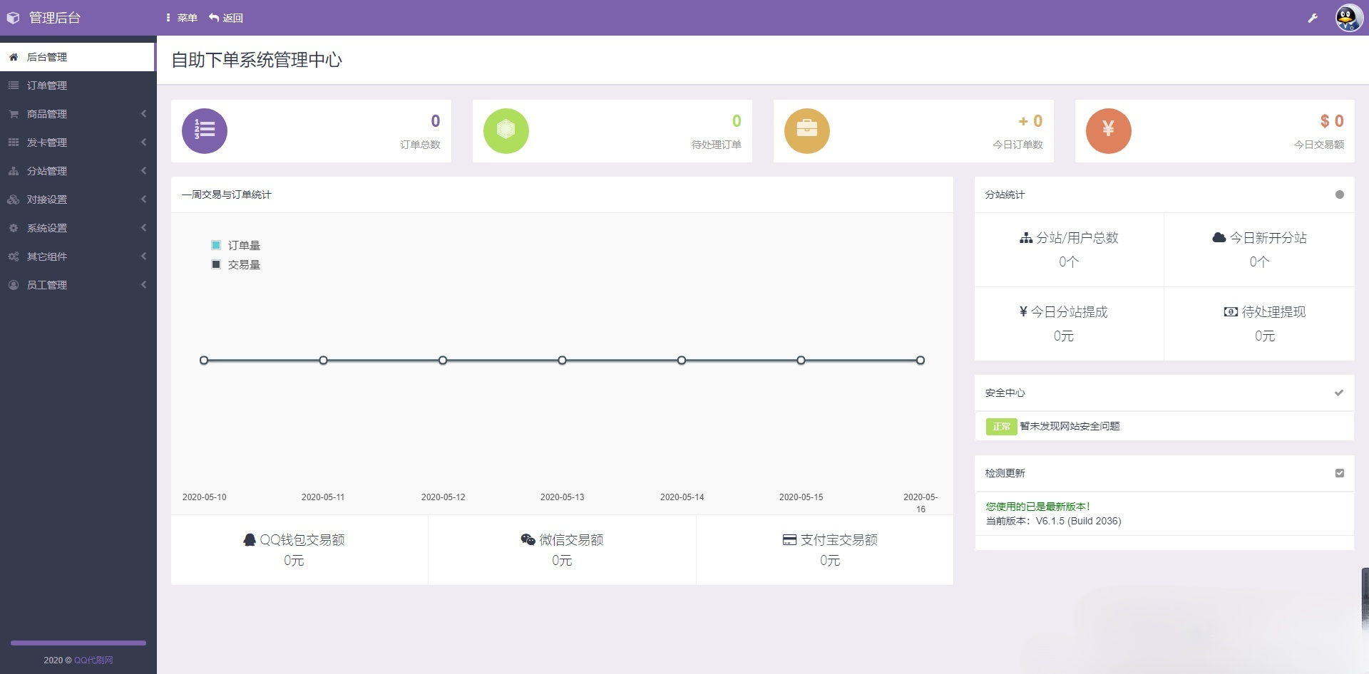 彩虹自助下单系统 PHP源码 免授权破解版 图片