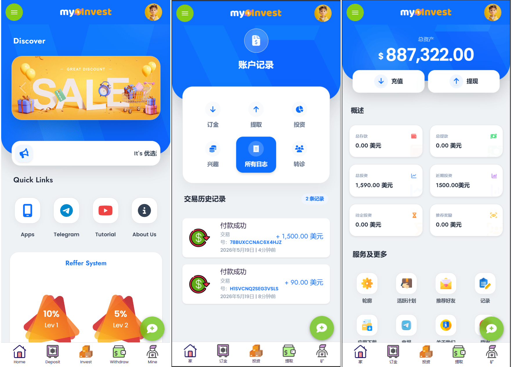 多语言定制产品系统 + 企鹅养殖投资返利平台 – 一键快速部署-七七源码网