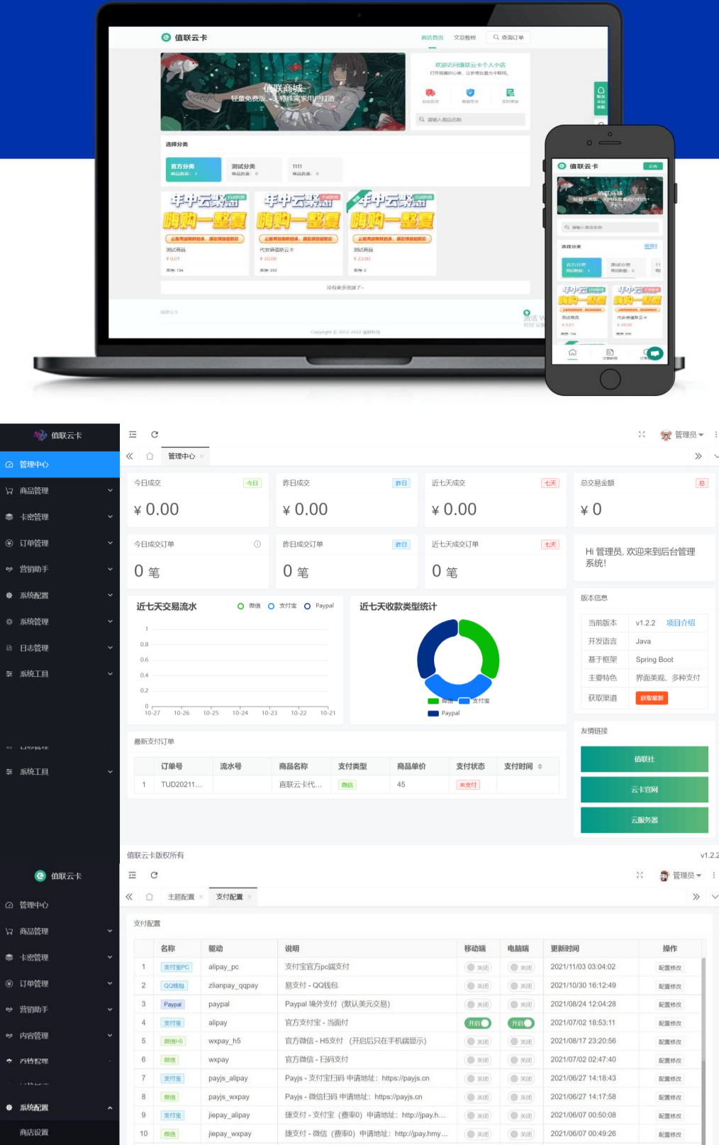 值联云卡自动售卡系统 商业源码 PHP+Layui-七七源码网