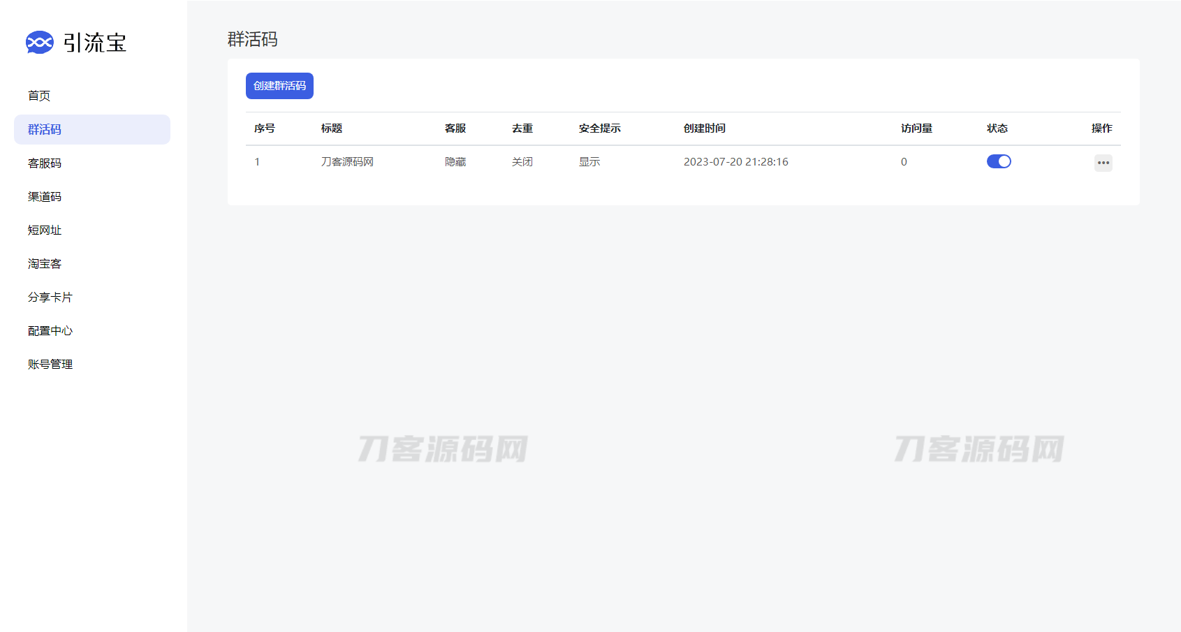 图片[1]-活码管理平台系统源码全解析：群活码、淘宝客、分享卡片、短网址一键集成-七七源码网