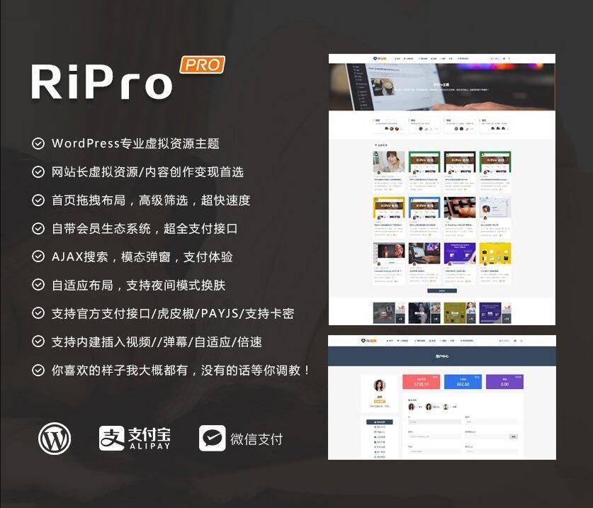 RiPro主题WordPress源码无限制版V8.7 图片