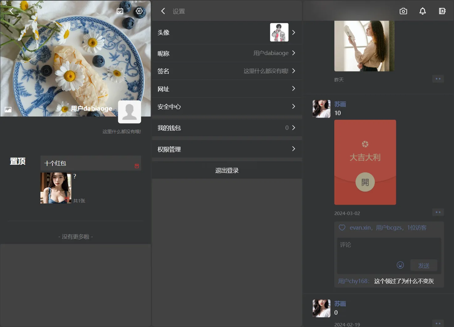 Lan仿朋友圈系统源码 图片
