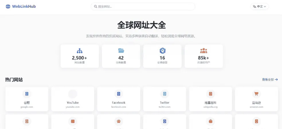 多语言网站导航单页HTML静态源码大全-七七源码网
