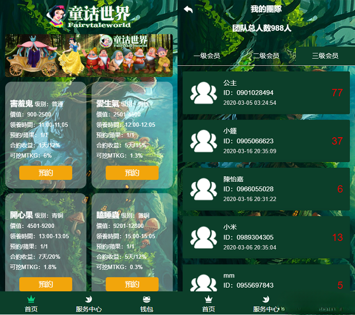 童话世界 金融区块链宠物 PHP游戏系统源码 图片