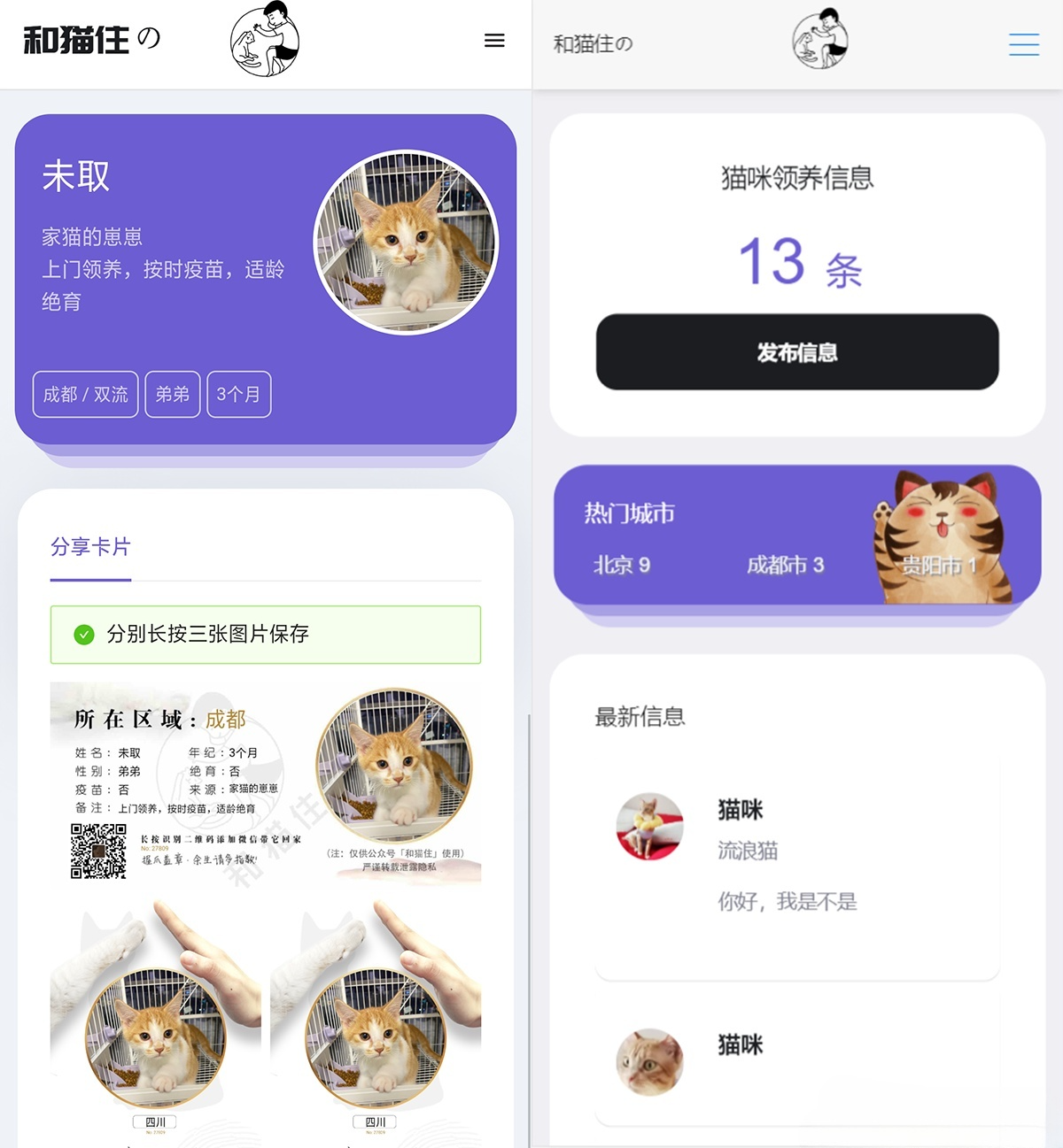 流浪猫狗信息发布H5平台源码，一键封装成APP，助爱宠寻家-七七源码网