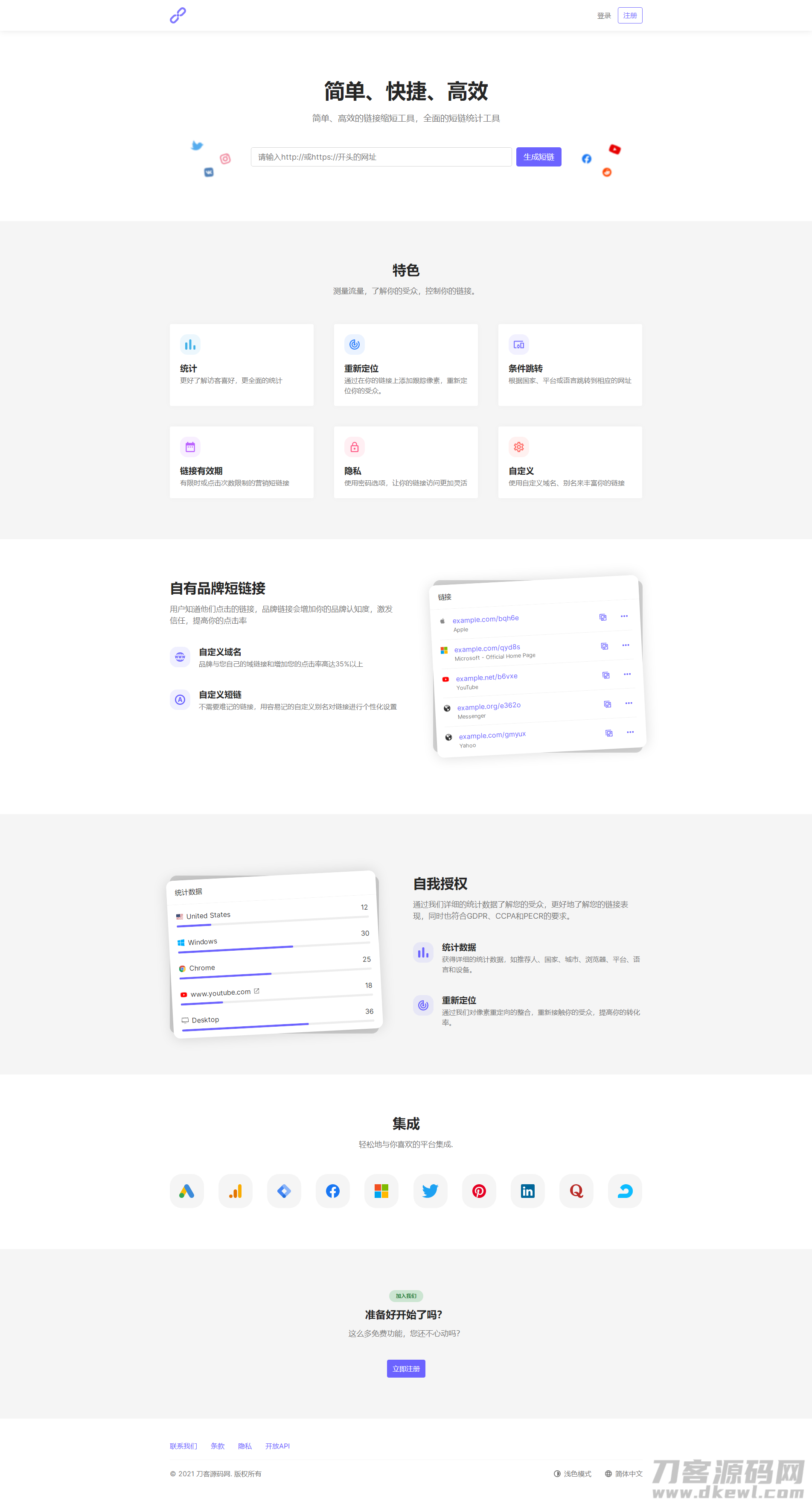 “2021版PHP短网址/链接生成系统源码 – 网站站长专用，SEO优化版”-七七源码网