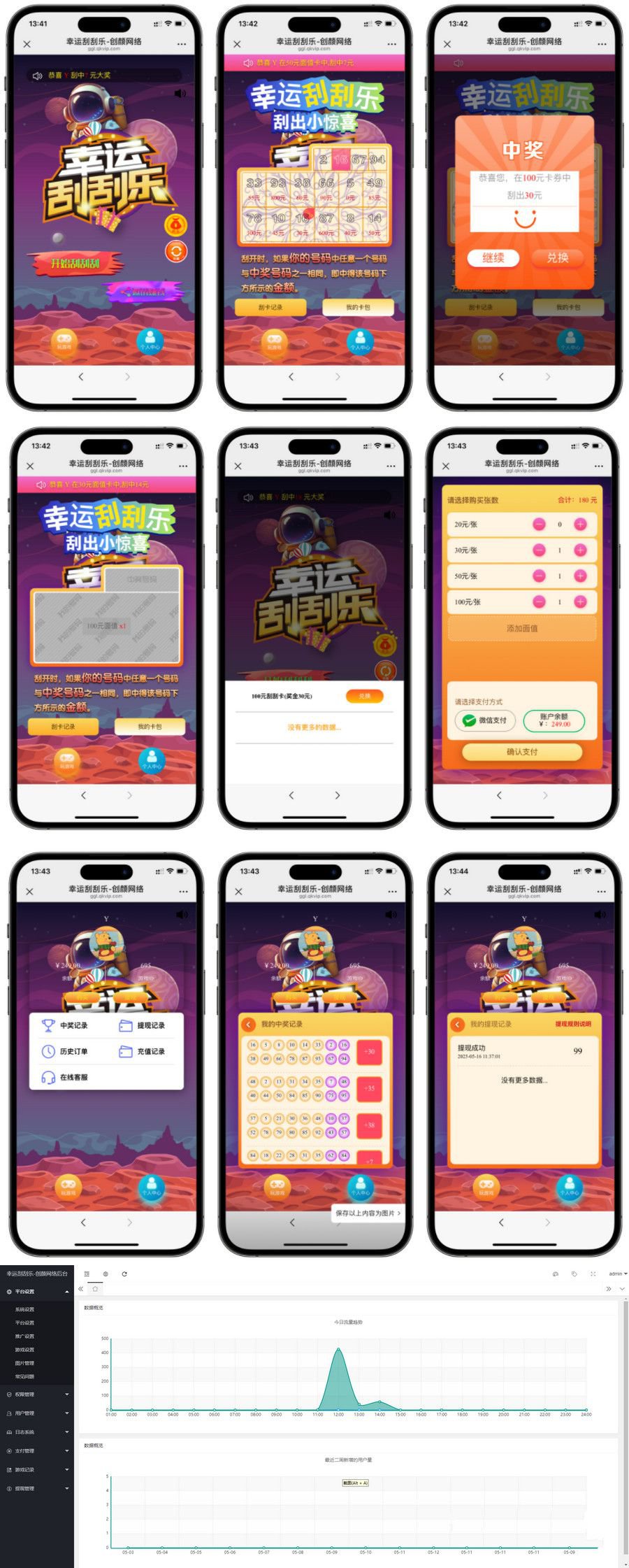 H5幸运刮刮乐抽奖多级分佣系统 图片 H5幸运刮刮乐抽奖多级分佣系统 图片