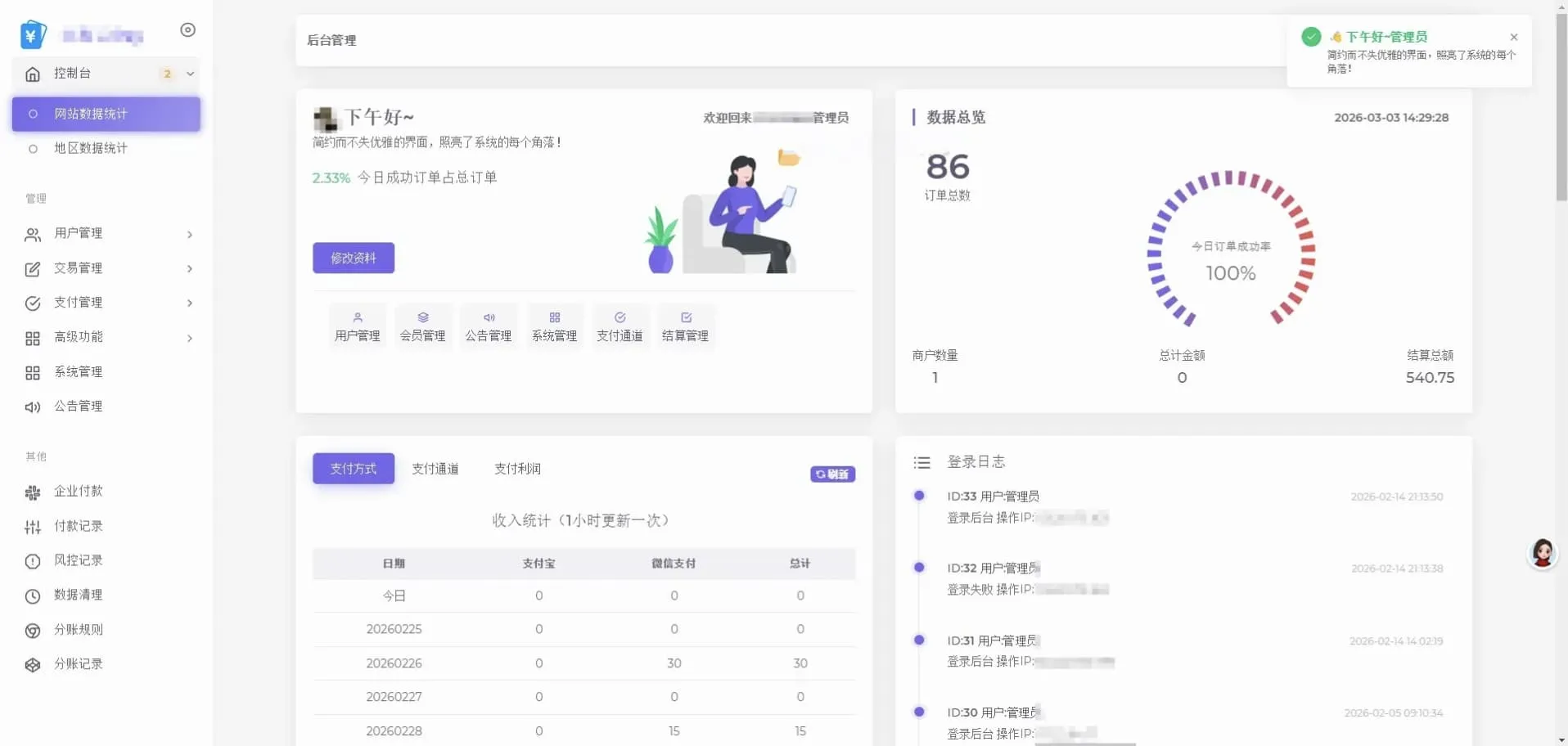 易支付开源模板 前台用户中心后台三合一完整源码-七七源码网