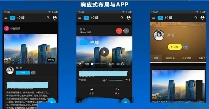 精美柠檬视频网站源码 带前后端与安卓APP 附视频教程 图片
